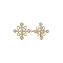 14 kt. guld ørestikker blomst med syntetiske cubic zirconia.