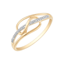 14 kt. guld ring evighedstegn med syntetiske cubic zirconia."infinity"