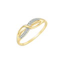 14 kt. guld ring evighedstegn med syntetiske cubic zirconia."infinity"