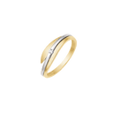 14 kt. ring dråbe mat rød med synt. cubic zirconia i rhodineret streg over