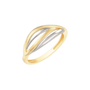 14 kt. guld ring oval bue af 3 streger.