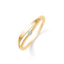 14 kt guld ring 2 buer med brillant i den lille Brillant i alt 0,03 ct w/pk1