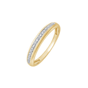 14 kt. guld ring med 19 brillanter. Mål:2,40 x 1,50 mm. Brillant i alt 0,13 ct. w/si