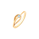 14 kt. guld ring dråbe med streg i midten med en brillant i bunden. Mål:1,70 x 1,20 mm. dråbe 7 mm. Brillant i alt 0,06 ct. w/si