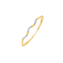 14 kt. guld ring i rødguld snoet skinne med brillanter i rhodineret fatninger.. Mål: sten 2,10 mm. B.1,20. T.1,60 mm. Brillant i alt 0,03 ct. w/si