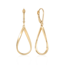 14 kt. guld ørehænger bred åben dråbe.