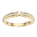 Queen ring 0,15 H-W/SI 14 kt