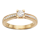 Queen ring 0,33 H-W/SI 14 kt