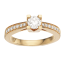 Queen ring 0,53 H-W/SI 14 kt