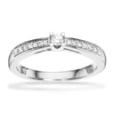 Queen ring 0,15 H-W/SI 14 kt