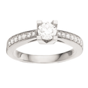 Queen ring 0,53 H-W/SI 14 kt