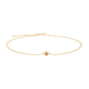 14kt. guldarmbånd m. 0,007ct rubin - 80100400505