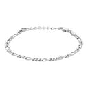 Rhd. sølv armbånd FIGARO52 3mm