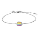 Rhod. sølvarmbånd LGBT52 8mm