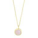 Forgyldt sølv vedhæng SWEETS52 rosa quartz 11mm