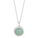Rhd. sølv vedhæng SWEETS52 green aventurine 11mm