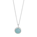 Rhd. sølv vedhæng SWEETS52 blue chalcedony 11mm