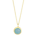 Forg sølv vedhæng SWEETS52 blue chalcedony  11mm