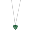Rhd. sølvkæde YOU52 green chalcedon