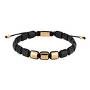 armbånd steel IP gold square
