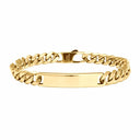 armbånd stål med plade blank IPGold
