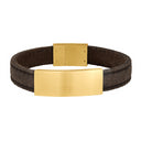 SON armbånd mørkebrun kalveskind 19cm 12mm 19