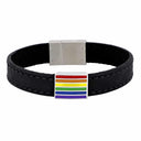 armbånd sort kalveskind LGBT