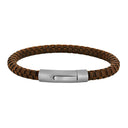 armbånd brun kalveskind 6mm