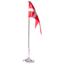 Forkromet flagstang m. blank fod, 38,5 cm