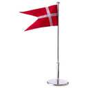 Forkromet flagstang m. dåbsfod, 30 cm