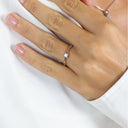 Ring, 8K, Hv. Lg Diamant 0,10Ct