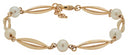 8kt. bur & perle (FVP) armbånd 18+2cm