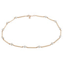 14kt. pind & perle(FWP)collier 42+3 poli