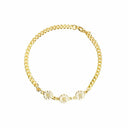 Marguerit armbånd 7.5mm panser - Forgyldt sølv - 90110019-3-M