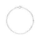 Armbånd med clips 18,5 cm sølv
