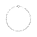 Armbånd snoet 18,5 cm sølv