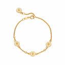 Marguerit armbånd 4x7.5mm zirkonia - Forgyldt sølv - 9015012-30-M
