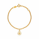 Marguerit armbånd 7.5mm - Forgyldt sølv - 9015016-M