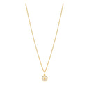 Marguerit Collier 9Mm 24 Kt Forgyldt Hvid Emalje 36-38Cm 925