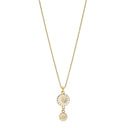 Marguerit collier 11+7.5mm - Forgyldt sølv - 902012-M