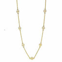Marguerit collier 9x7.5mm 48cm - Forgyldt sølv - 90207548-9-M