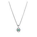 Collier Med Grøn Agat Oxyderet - Sølv Halskæder - 45 + 3 cm - 9021153-52