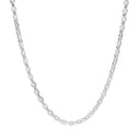 Sølv collier halskæde med rustik overflade - 45 cm