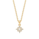 Collier Med Ferkvandsperle 3-3,5Mm Og Zirkonia 1,3Mm 45-48 Cm Forgyldt 925