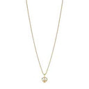 Marguerit collier trådhjerte5mm - Forgyldt sølv - 902249-M