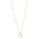 Marguerit collier hjerte 1x5mm 45cm - Forgyldt sølv - 902250-M