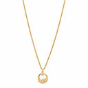 Marguerit collier 2x5+1x7.5mm - Forgyldt sølv - 9025010-M