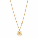 Marguerit collier 5+18mm zirkonia - Forgyldt sølv - 9025014-30-M