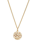 Lund Copenhagen - Marguerit collier kugle ø.20mm - Forgyldt sølv - 902502080-M