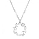 Marguerit Collier 3X5 Mm I 20Mm Krans Hvid Emalje 45-48 Cm sølv